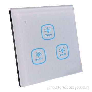 Beautiful LED panel touch switch, wall switch 1/2/3/4 gangs tempered glass